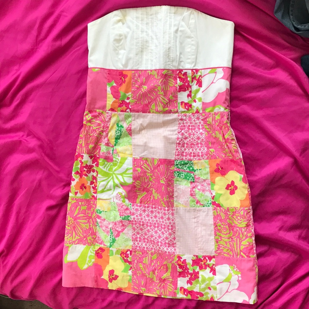 Lily Pulitzer strapless floral dress